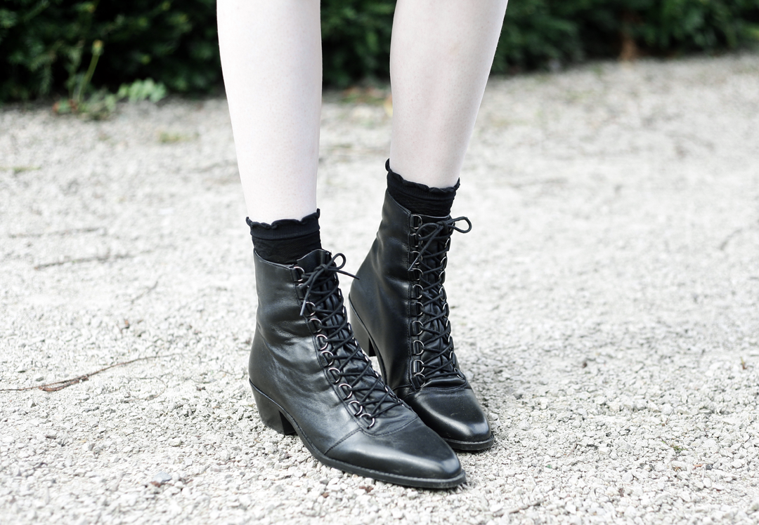 Olivia Emily wears Asos Ariana Lace Up Boots