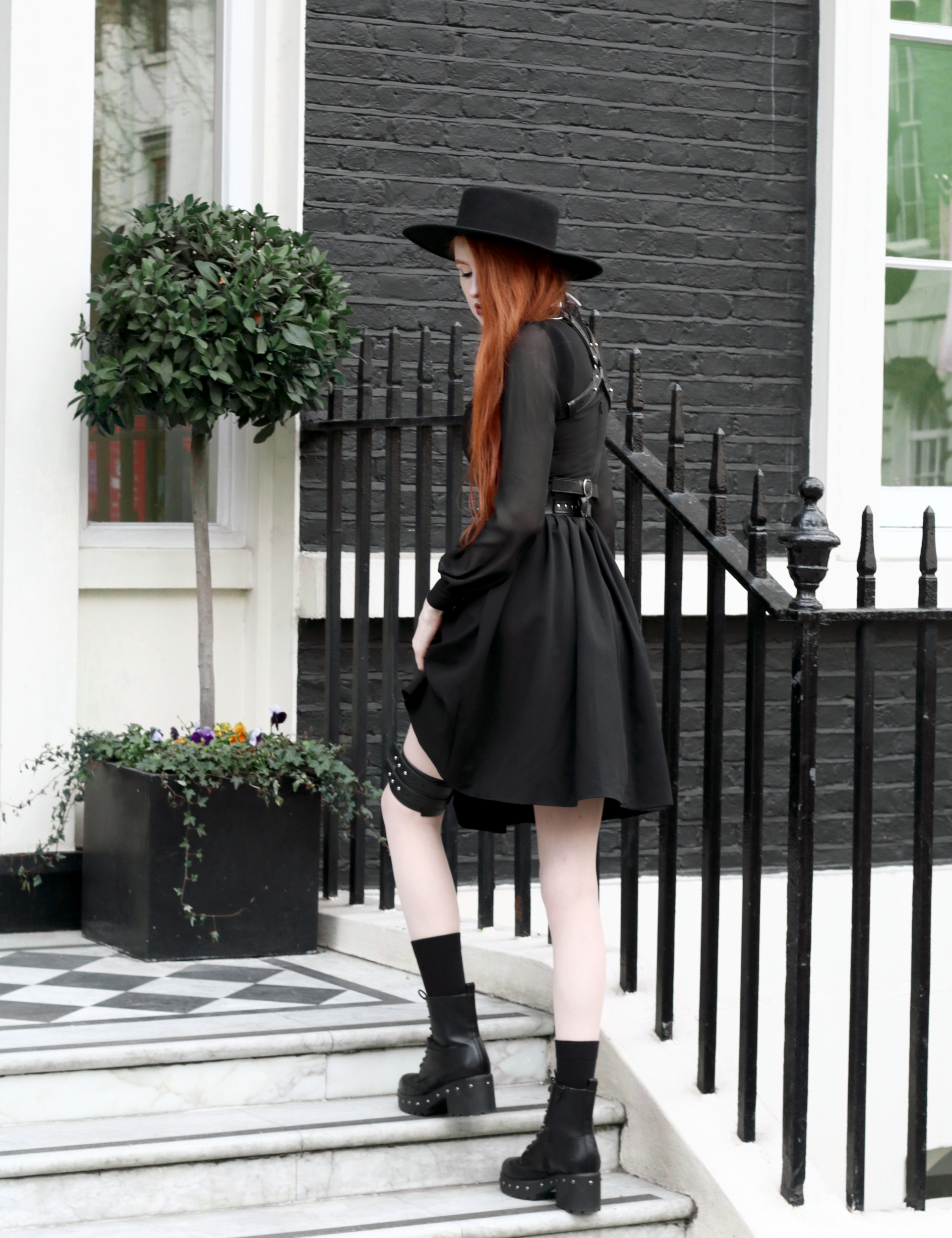 Olivia Emily styles up the Nosferatu Dress from the Deandri Cult Collection